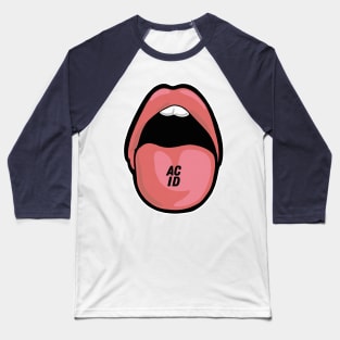 Acid Tongue Design Baseball T-Shirt